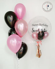 Pink and Rose Gold Balloons Set for Birthday 
