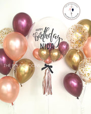 Gold & Rose Gold Birthday Balloons Set