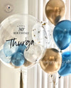 Blue and Gold Balloons Bouquet