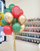  A room filled with balloons and party supplies, ready for a fun and lively event.