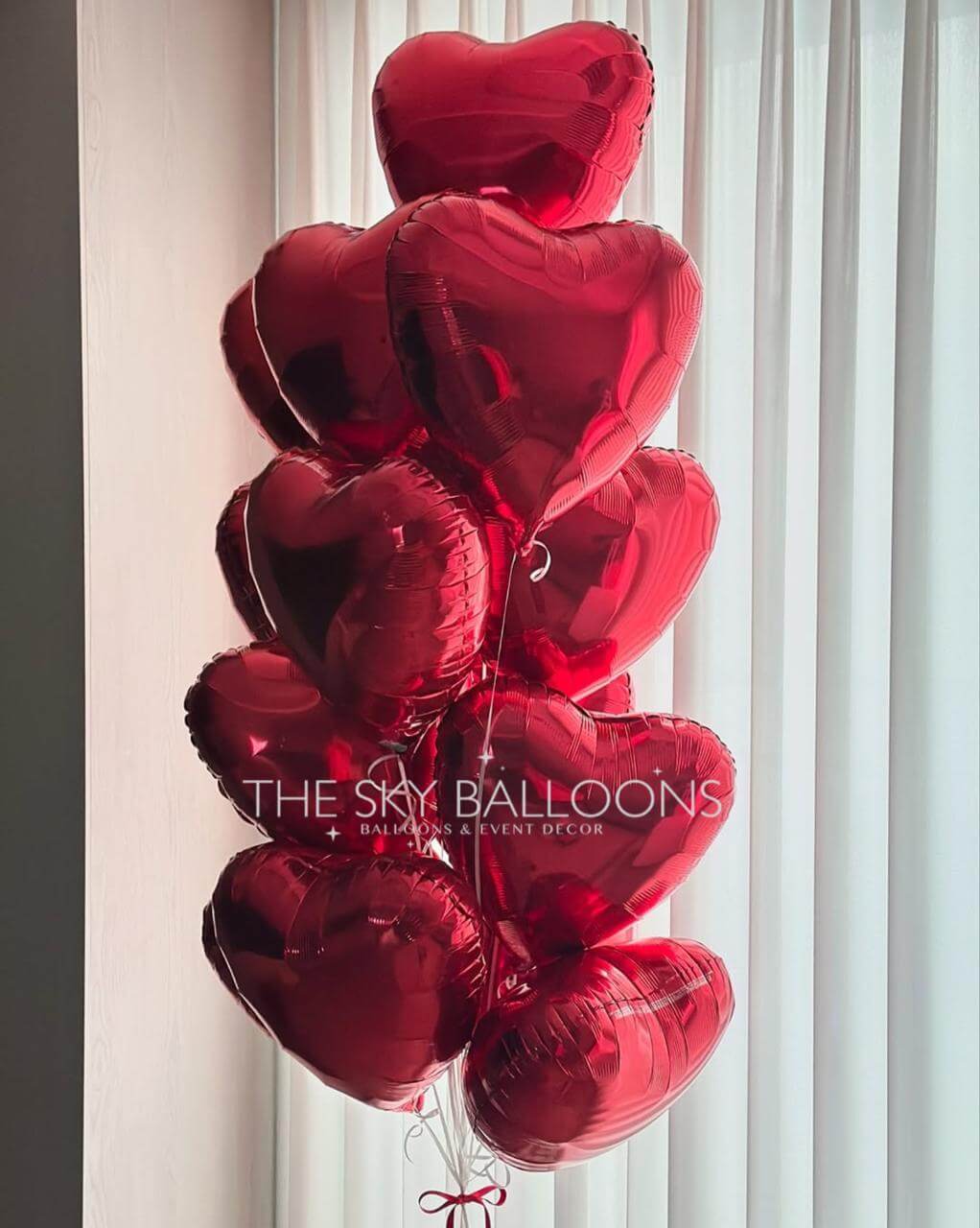 Red Heart foils Balloons