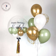 Happy Birthday Green Balloons Bouquet