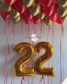 Happy 22nd Balloons Setup