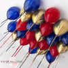 Navy, Gold & Red Helium Ceiling Balloons